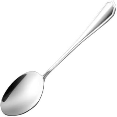 Imagem de Colheres de sobremesa brilhosas para doces, inox resistente, refeicoes diarias, 12 unidades, pratica e bonita.