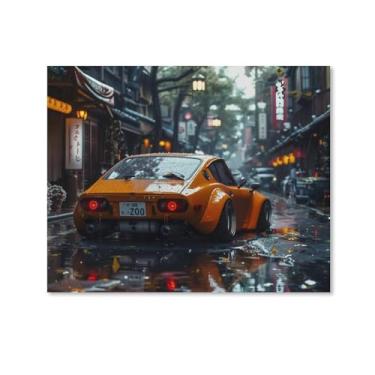 Imagem de HouLaiZhe Modificado 350z Jdm Carro Cultura Cartazes Tela Estética Sala Decoração de Parede Impressões Galeria Sala Decoração de Parede para Quarto Sala de Estar Escritório 16 x 20 polegadas (40 x 50