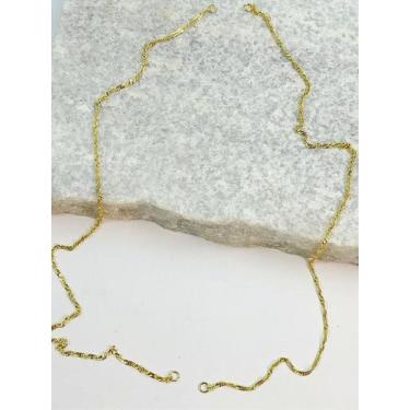 Imagem de Colar Singapura Bipartida - Banho de Ouro 2 Milésimos com Verniz Itali