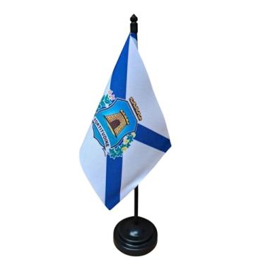 Imagem de Bandeira de Mesa Fortaleza, 26cm Altura Total, 18x11cm Tecido Oxford, Face Única, Base Plástica, Decorativa, Multicolorido, para Escritório, Eventos e Cerimônias