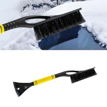 Imagem de Alieemo Escova de neve de alumínio removível de 68,5 cm e raspador de gelo para para-brisa de carro - Aderência ergonômica de espuma, adequada para carros, caminhões, para-brisas SUV e janelas