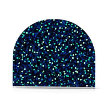 Imagem de Porta-guardanapos azul marinho com glitter noturno, armazenamento de guardanapos de papel em pé, pacote com 2, porta-guardanapos para banheiro
