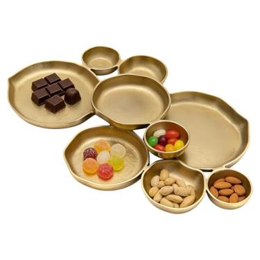 Imagem de Conjunto de Tigelas de Servir,Prato de Sobremesa Decorativo - Tabuleiro Para Charcutaria - Para Snacks Nozes Batatas Fritas Fruta Doces Refeições Aperitivos Eventos Na Sala De Jantar