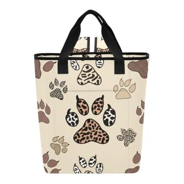 Imagem de Bolsa térmica para garrafas, colorida, animal, patas, cores de pele, mochila de praia, impermeável, à prova de areia, 36 latas, à prova de vazamento, bolsa térmica para almoço