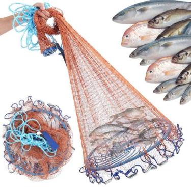 Imagem de Tarrafa Chinesa Rede Pesca Pescaria Multifilamento Peixe Lambari Robal