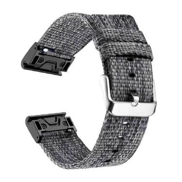 Imagem de TPUOTI Pulseira de nylon de 22 mm, 26 mm, para Garmin Fenix 7, 7X, 5, 5X Plus, 6, 6X, Pro 3, 3HR, Epix, liberação rápida, pulseira para relógio inteligente (B, 22 mm para Descent G1 Solar)