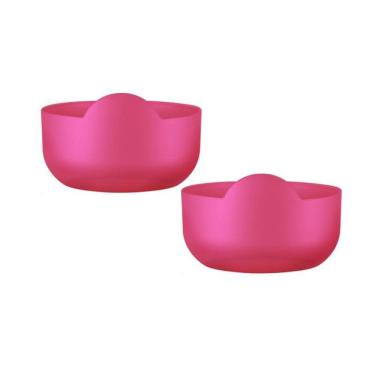 Imagem de Kit 2 Super Bowl Rosa Neon 475Ml Plástico Premium