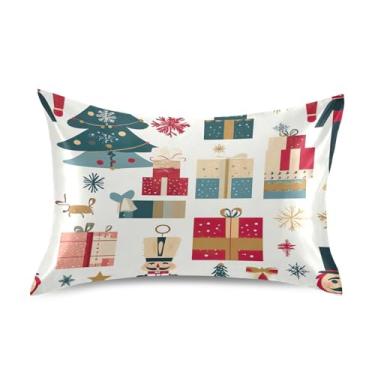 Imagem de Blueangle Fronha de cetim com desenho animado quebra-nozes para cabelo e pele, fronha de seda, tamanho padrão (50,8 x 66 cm) - Capas de travesseiro de cetim refrescantes com fecho de envelope (34)