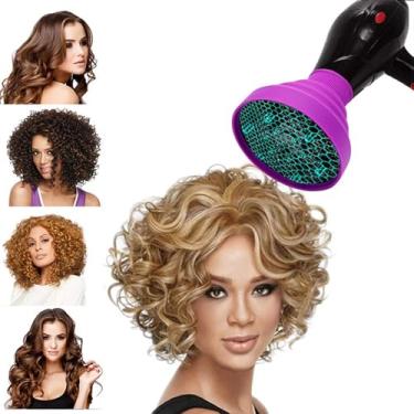 Imagem de Yinhing Difusor de Secador de Cabelo Dobrável, Acessório de Difusor de Silicone Leve Dobrável para Viagem Portátil para Secador de Cabelo, Com Design de Calor para Cachos e Cabelos Lisos (BLACK)