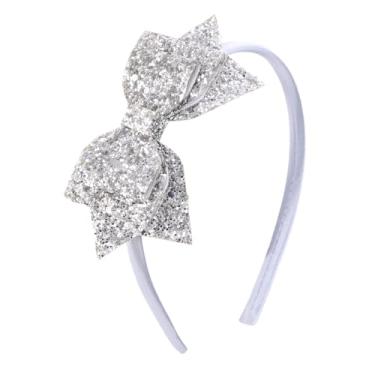 Imagem de Amybasic Faixa de cabeça para meninas com glitter, acessório de cabelo de borboleta com lantejoulas brilhantes para crianças, linda faixa de cabeça infantil para Natal, Halloween, festas de