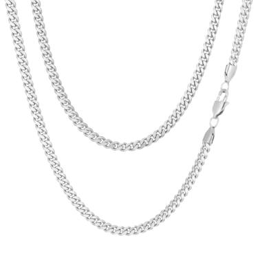 Imagem de Colar de corrente de elos cubanos para homens e mulheres, banhado a ouro, prata, preto, aço inoxidável, grosso, colar hip hop, 3 mm/4 mm/5 mm/6 mm/7 mm/8 mm de largura, 45 a 66 cm, joias duráveis