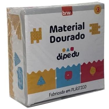 Imagem de Dipedu Brinquedo Educativo Infantil Material Dourado 111 Peças