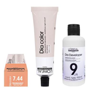 Imagem de Loreal Tonalizante Dia Color 7.44 Louro Acobreado Profundo 60g Rev. 9 