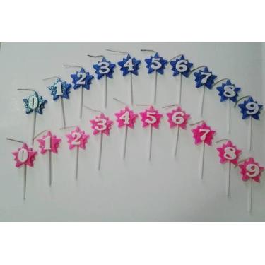 Imagem de Velas de Estrela P/ Aniversário Decorativa com variações 1UN - Alegria
