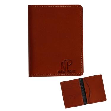 Imagem de Carteira Masculina Couro Legítimo Porta Cartão Slim Marrom