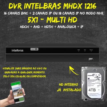 Imagem de Dvr Multi Hd Intelbras 16ch Mhdx 1216-C C/HD 4tb