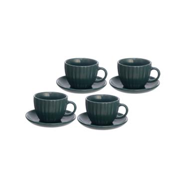 Imagem de Xícara de Chá Bella Verde 210ml com 4 Peças - Hauskraft