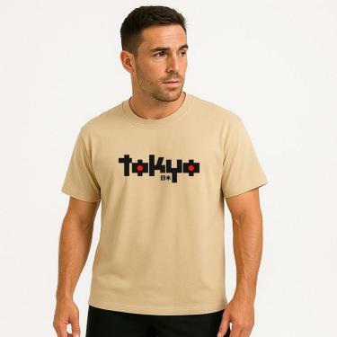 Imagem de Camiseta Masculina Algodão Premium TOKIO Malha Perfumada-Masculino