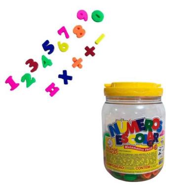 Imagem de Pote 156 Letras Ou 150 Números Jogo Educativo Didático Pedagógico Esco