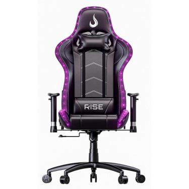 Imagem de Cadeira Gamer Rise Mode Z6, Ângulo Ajustável, Braço 2D, ARGB, Preto - RM-CG-06-BK-RGB-Unissex