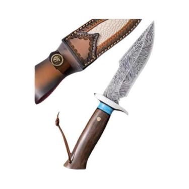 Imagem de Canivete De Sândalo Preto Com Lâmina De Aço Damasco VG10 Forjado À Mão