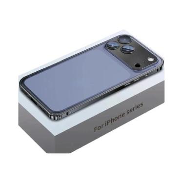 Imagem de Capa De Metal Em Liga De Alumínio Para iPhone 17 pro Max 16 15 14 13 C