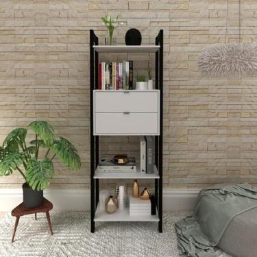 Imagem de Estante de Livros 65cmx184,7cm 2 Gavetas em Cima Haia YesCasa