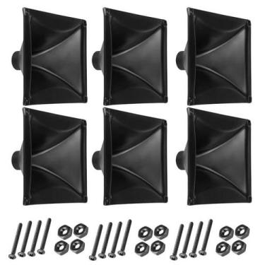 Imagem de Kit 06 Corneta LC 015 Retangular Driver Som Com Parafusos - PERMAK