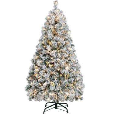 Imagem de Árvore de Natal Yaheetech de 1,4 m com 150 luzes brancas quentes e sup