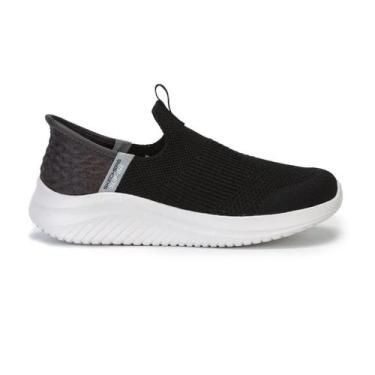 Imagem de Tenis skechers ultra flex 3.0 smooth step unissex, Preto, Branco, 30