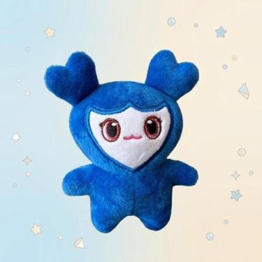 Imagem de Chaveiro de Pelúcia K-Pop TWICE Lovely Momo 10cm  Colecionável, Azul e