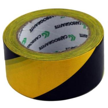Imagem de Fita de Demarcação Solo Zebrada 30m Carbografite - CARBOGRAFITE SOLDA