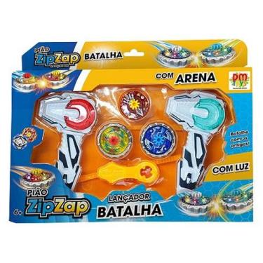 Imagem de Pião de Batalha Zip Zap com Lançador e Arena DM Toys DMT6297