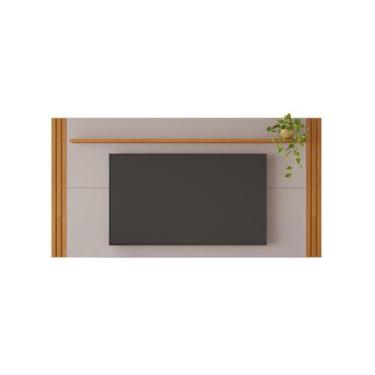 Imagem de Painel Trunfo para Tv até 70" com Detalhes Ripado Cor:Cinamomo/Off - J