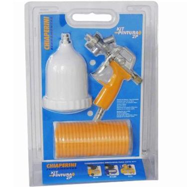 Imagem de Pistola de Pintura Pneumática Para Compressor 500ml Tanque Alto Com Ma