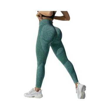 Imagem de Leggings De Yoga Femininas De Cintura Alta Sem Costura, Efeito Levanta