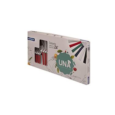 Imagem de FAQUEIRO UNA INOX C/CABO PLASTICO VERMELHO 24 PECAS