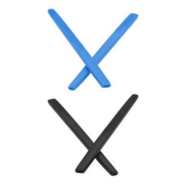 Imagem de Mryok 2 pares de pares de meias de substituição para óculos Oakley W Square Wire – Azul celeste e preto