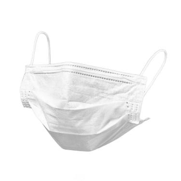 Imagem de Caixa C/ 50 Mascaras Brancas 3 Camadas Cirúrgicas Multilaser Saúde - HC366