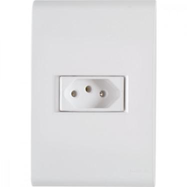Imagem de Conj 4x2 1 Tomada 2p+t Tramontina Liz 20 A 250 V Branco