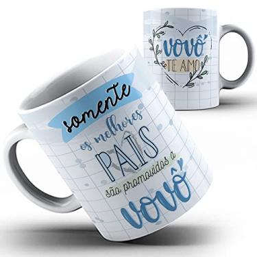 Imagem de emi estampas Caneca xícara pais promovido Vovô avô - Porcelana - 325 ml - Caneca - Bebidas quentes - Casa