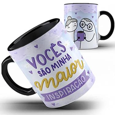 Imagem de Caneca preta Flork Vovó Vovô minha inspiração