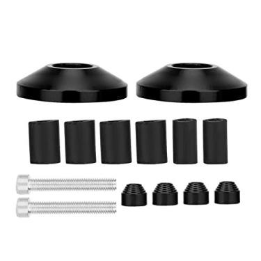 Imagem de para motocicleta tampas de extremidade de guidão de 2,5 cm 1 par universal CNC liga de alumínio motocicleta guidão guidão tampa de extremidade (preto) guidão de motocicleta tampa de extremidade de 1 polegada contrappesi moto embout guidon embo