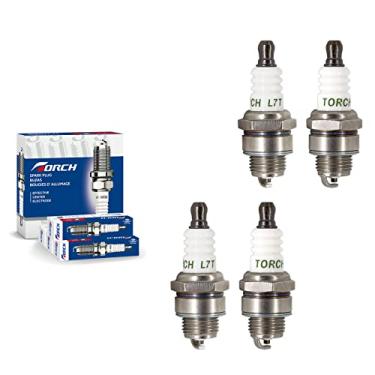Imagem de 4PK TORCH L7T Vela de ignição substitui Champion CJ7Y CJ8Y, para NGK BPM7A BPM6A, para Bosch WS5F WS6F, para Denso W20MP-U, para Brisk P15Y, para Husqvarna Poulan Craftsman Stihl soprador de folhas de motosserra, OEM