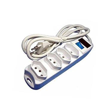 Imagem de Extensão Elétrica Régua 4 Tomadas 1,5m Com Interruptor Liga/Desliga E Fusível Filtro De Linha Bivolt Puro Cobre Tripolar Entrada 3 Pinos NOVO Padrão PREMIUM ONYK