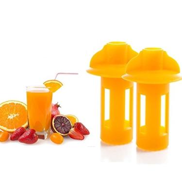 Imagem de Funnytoday365 2 peças mini espremedor manual cítrico espremedor de plástico laranja espremedor de frutas limão espremedor de frutas ferramentas