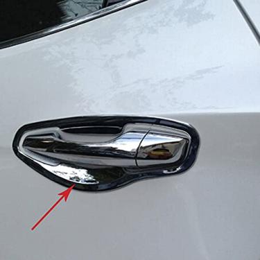 Imagem de JIERS Para Hyundai Santa Fe IX45 2013-2015, acabamento em ABS cromado para maçaneta da porta lateral da tigela, guarnições para carro, acessórios externos