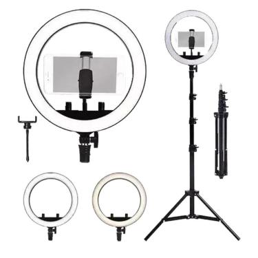 Imagem de Luz Ring Light 10 Pol Led 3500/5500K Tripé Suporte Celular