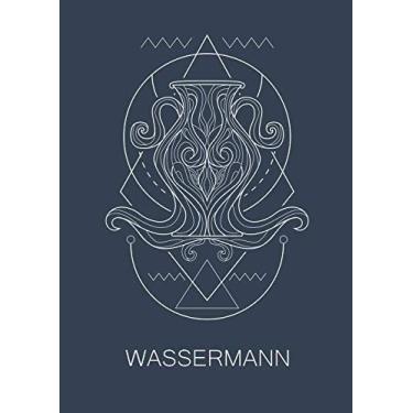 Imagem de Wassermann: 120 seitiges liniertes Softcover Sternzeichen Notizbuch im A4 Format | Notizbuch - Tagebuch - Journal - Schulheft - Collegeblock