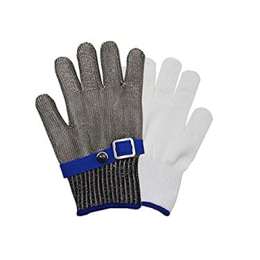 Imagem de Luvas Resistentes a Corte Luvas resistentes a cortar, 316 Luvas de malha de aço inoxidável, luvas de trabalho de segurança, durável e anti-ferrugem, nível 5 de proteção de nível 5 (Size : Style4/xl)